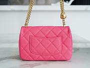 Chanel Mini Flap Bag Pink Caviar Gold 19x12x8cm - 2