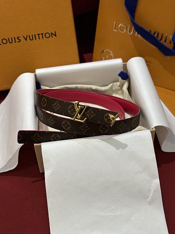 Louis Vuitton LV Pretty LV 20mm Reversible Belt Pink 