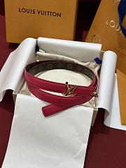 Louis Vuitton LV Pretty LV 20mm Reversible Belt Pink  - 2