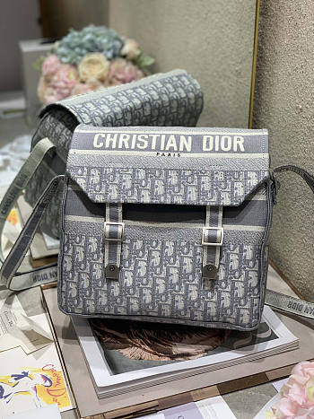 Dior Medium Diorcamp Bag Grey Oblique 29 x 22 x 12 cm 