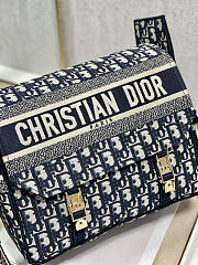 Dior Medium Diorcamp Bag Blue Oblique 29 x 22 x 12 cm - 3