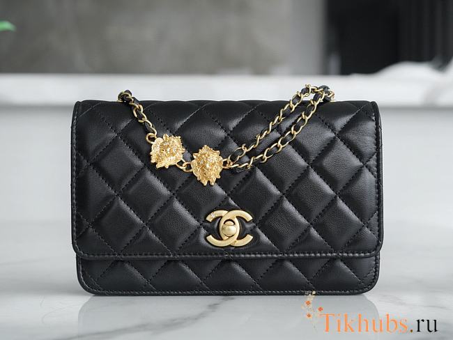 Chanel Wallet On Chain Black Gold 19cm - 1