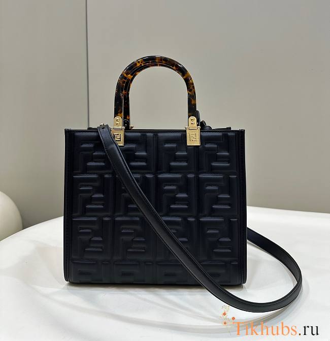 Fendi Sunshine Small Black Tote 25.5x22.5x12cm - 1