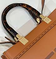 Fendi Sunshine Small Brown Leather Shopper 25.5x22.5x12cm - 5