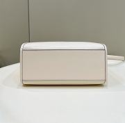 Fendi Sunshine Small White Leather Shopper 25.5x22.5x12cm - 6