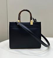 Fendi Sunshine Small Black Leather Shopper 25.5x22.5x12cm - 3