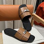 Hermes Giulia Sandal Black Brown Silver - 2