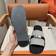 Hermes Giulia Sandal Black Prunoir Silver - 4