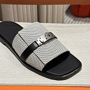 Hermes Giulia Sandal Black Prunoir Silver - 3