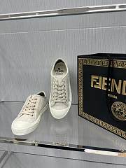 Fendi Fabric Low Top White Sneaker - 4