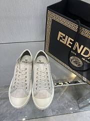 Fendi Fabric Low Top White Sneaker - 3