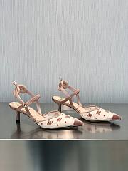 Fendi Colibri Lite Beige Mesh Slingback 5.5cm - 1