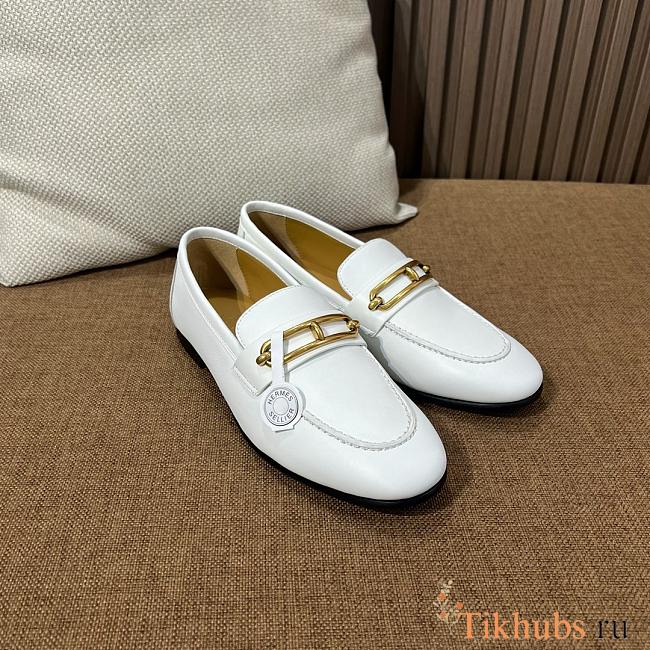 Hermes Colette Loafer White - 1