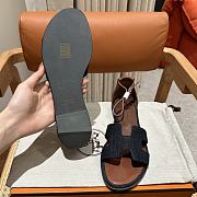 Hermes Santorini Denim Sandal  - 5