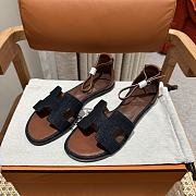 Hermes Santorini Denim Sandal  - 3