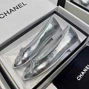 Chanel Ballerina Flat Silver - 4