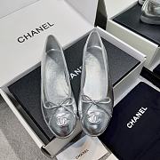 Chanel Ballerina Flat Silver - 3
