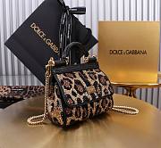 Dolce & Gabbana Black Mini Sicily Handbag 16cm - 3