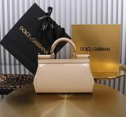 Dolce & Gabbana Beige Small Sicily Handbag Patent 18cm - 3