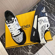 Fendi By Stefano Pilati White Black Low Top Sneakers - 3