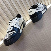 Fendi By Stefano Pilati White Black Low Top Sneakers - 4