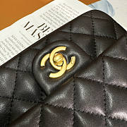 Chanel Mini Flap Bag Lustrous Lambskin Black Pearls 17x12.5x5cm - 6