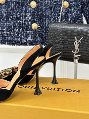 Louis Vuitton LV Blossom Slingback Pump Black Suede 7.5cm - 5