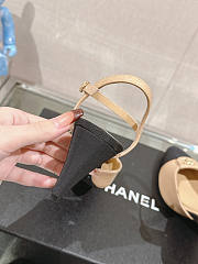 Chanel Beige Black Heel 7cm - 2