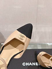 Chanel Beige Black Heel 7cm - 3