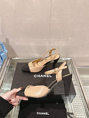 Chanel Beige Black Heel 7cm - 4