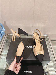 Chanel Beige Black Heel 7cm - 5