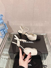 Chanel White Black Heel 7cm - 1