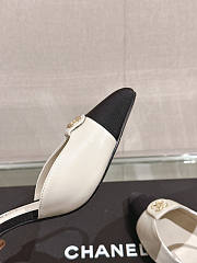 Chanel White Black Heel 7cm - 2