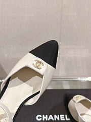 Chanel White Black Heel 7cm - 3