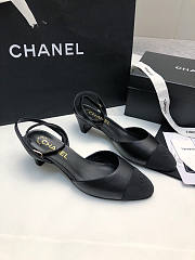 Chanel Slingback Black Sandal 4cm - 1