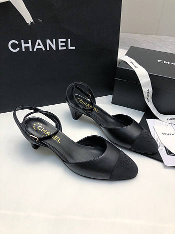 Chanel Slingback Black Sandal 4cm