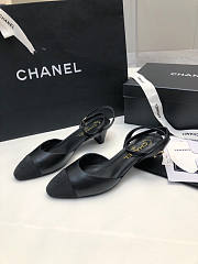 Chanel Slingback Black Sandal 4cm - 4