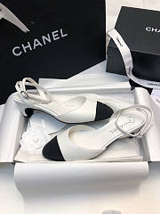 Chanel Slingback White Sandal 4cm - 5