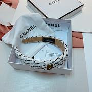 Chanel White Hairband - 2