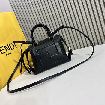 Fendi FF Cube Black Nappa Leather Mini Bag 16.5x13.5x9cm