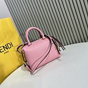 Fendi FF Cube Pink Nappa Leather Mini Bag 16.5x13.5x9cm - 3