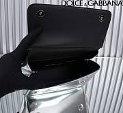 Dolce & Gabbana Silver Medium Sicily Handbag Patent 20cm - 4
