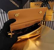 Dolce & Gabbana Gold Small Sicily Handbag Patent 18cm - 4