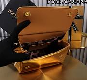 Dolce & Gabbana Gold Medium Sicily Handbag Patent 20cm - 4