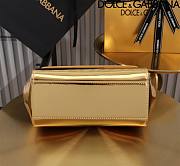 Dolce & Gabbana Gold Medium Sicily Handbag Patent 20cm - 5