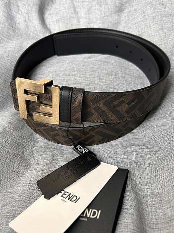 Fendi FF Motif Reversible Belt Gold 4cm