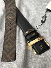 Fendi FF Motif Reversible Belt Gold 4cm - 5