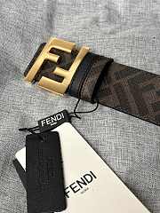 Fendi FF Motif Reversible Belt Gold 4cm - 3