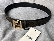 Fendi FF Motif Reversible Belt Gold 4cm - 2