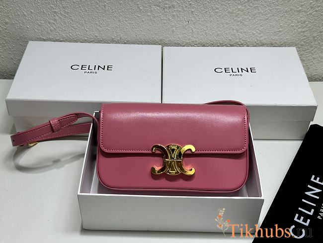 Celine Triomphe Bag Pink 20x10x4cm - 1